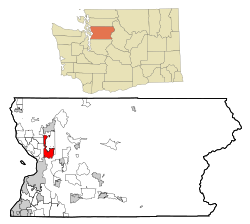 Snohomish County Washington Incorporated and Unincorporated areas Marysville Highlighted